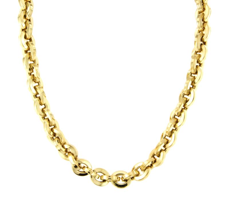 GIROCOLLO ORO GIALLO 750/1000 MAGLIA ROL&Ograve; - CM 42 - 