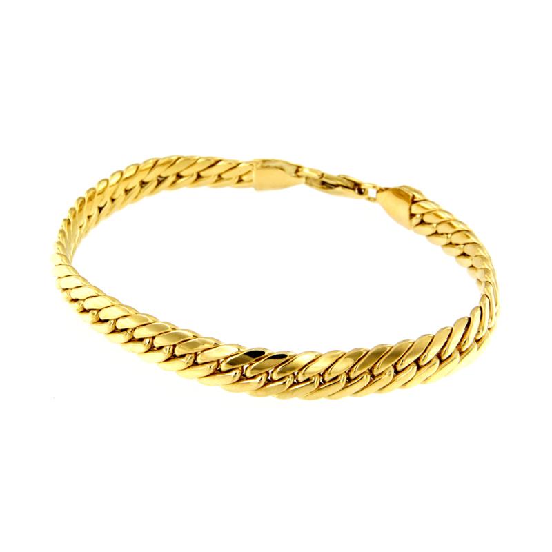 BRACCIALE ORO GIALLO 750/1000 MAGLIA GRUMETTA - CM 21.5 - 