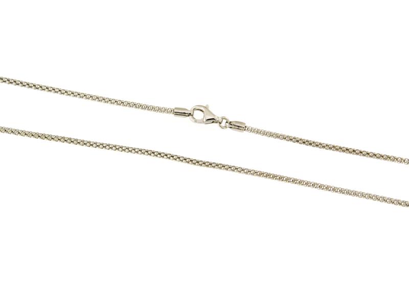 CATENINA ORO BIANCO 750/1000 MAGLIA TUBOLARE - CM. 52 - 