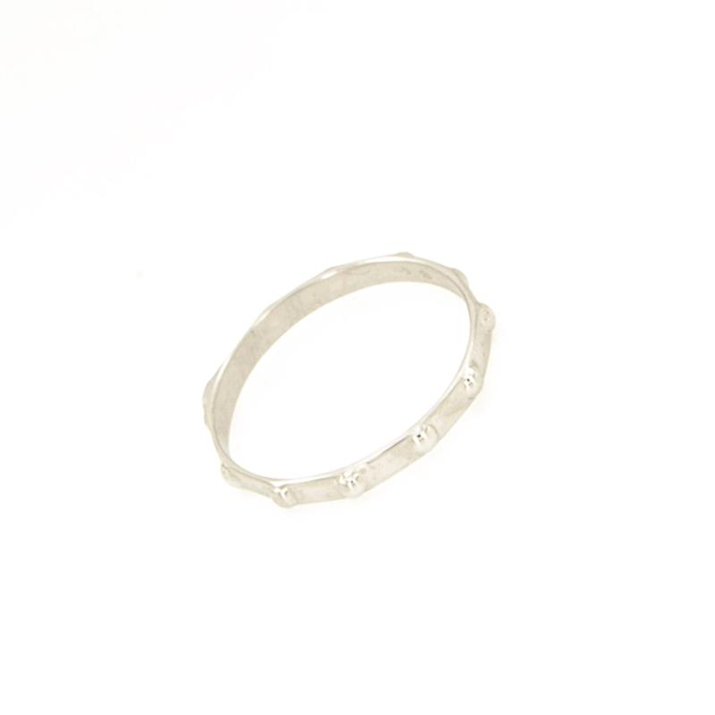 ANELLO ORO BIANCO 750/1000 ROSARIO - MIS. 15 - 