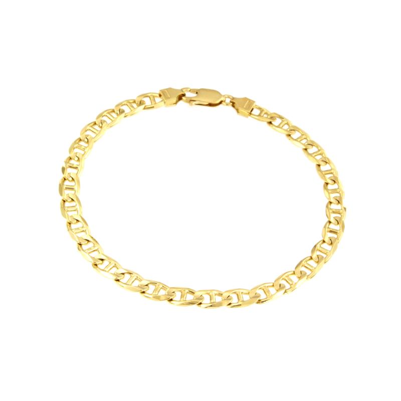 BRACCIALE ORO GIALLO 750/1000 MAGLIA GRUMETTA CON TRAVERSINO - CM. 22,5 - 