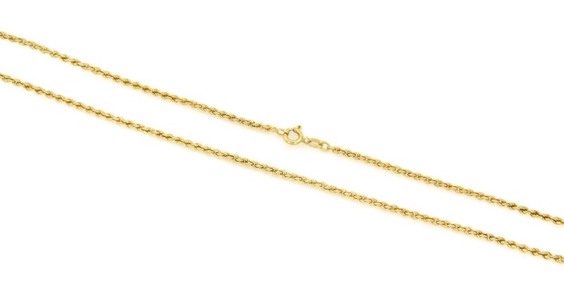 CATENINA ORO GIALLO 750/1000 MAGLIA TRECCIA - CM. 52 - 