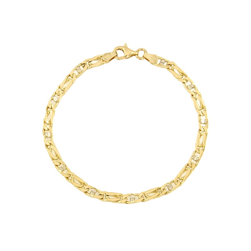 BRACCIALE ORO GIALLO 750/1000 MAGLIA 1+1 - CM 20.5  - 