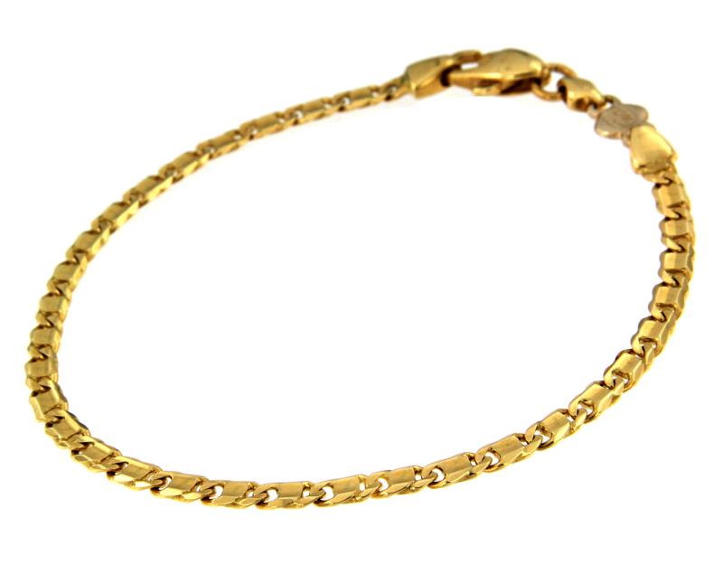 BRACCIALE ORO GIALLO 750/1000 MAGLIA VALENTINO - CM 20 - 