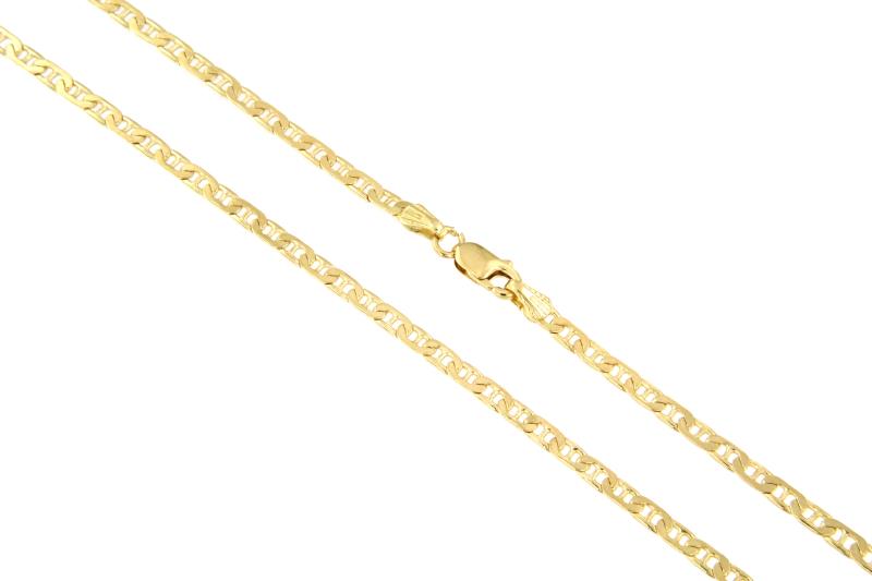 CATENA ORO GIALLO 750/1000 MAGLIA GRUMETTA CON TRAVERSINO - CM. 50 - 