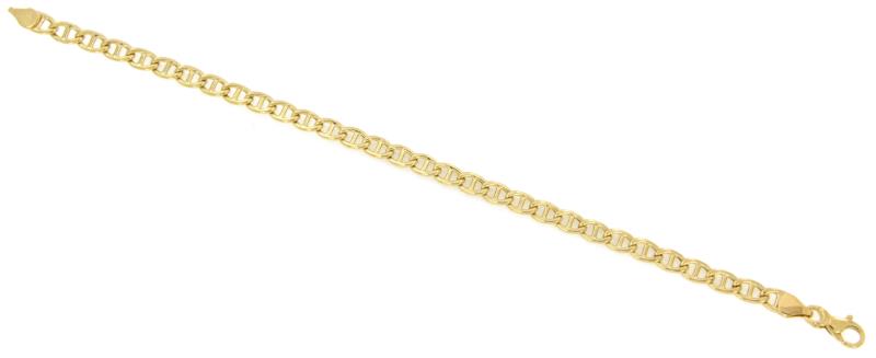BRACCIALE ORO GIALLO 750/1000 MAGLIA GRUMETTA CON TRAVERSINO - CM. 20 - 