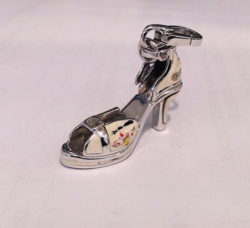 CIONDOLO ORO BIANCO 750/1000 "ROSATO" SANDALO - 