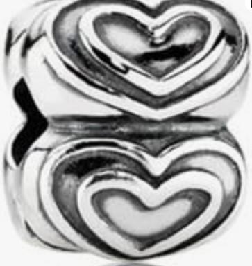 PANDORA - CHARM - ARGENTO 925/1000 - CLIP MOD. SEI NEL MIO CUORE   - PANDORA