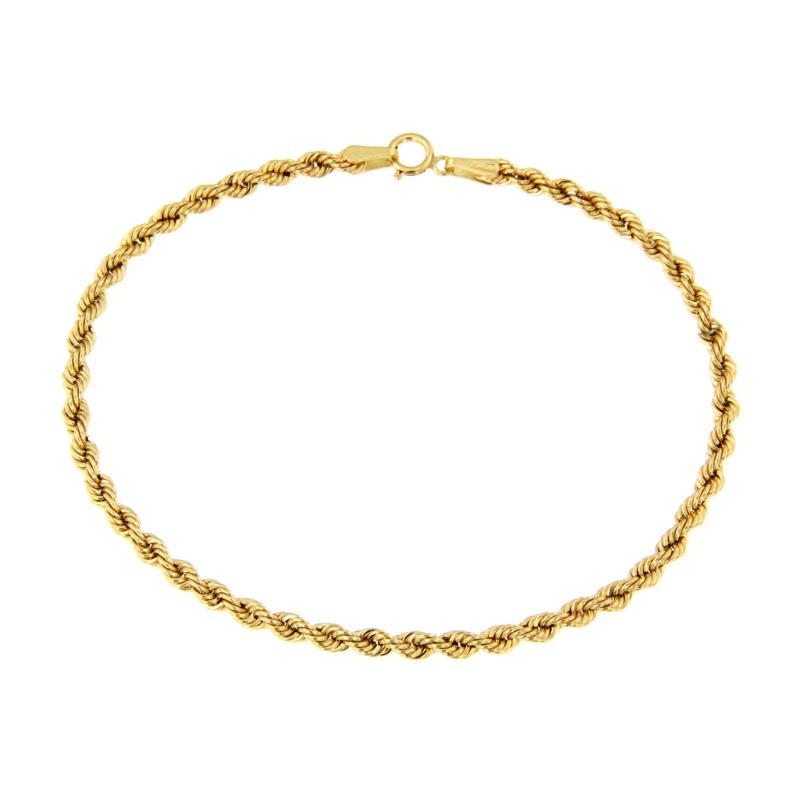 BRACCIALE ORO GIALLO 750/1000 MAGLIA TRECCIA - CM 18.5 - 