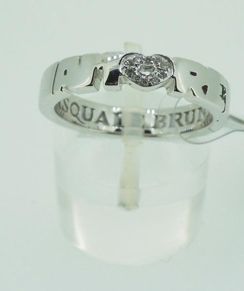 ANELLO ORO BIANCO 750/1000 "PASQUALE BRUNI" CON 10 DM DA 0.005 CT CAD - 