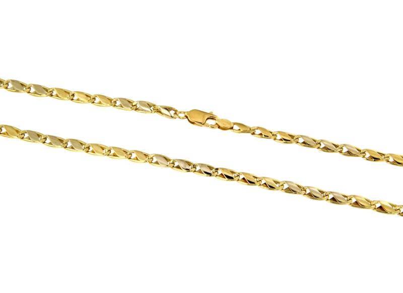 CATENA DUE ORI 750/1000 MAGLIA TIPO GRUMETTA DOPPIA - CM. 50 - 