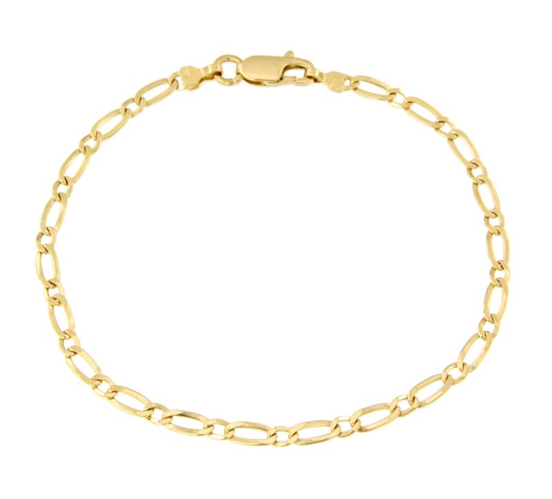 BRACCIALE ORO GIALLO 750/1000 MAGLIA 1+1 - CM. 19 - 