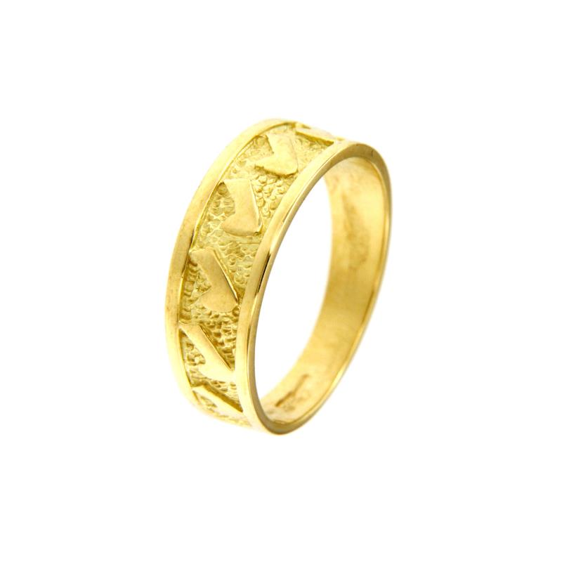 ANELLO ORO GIALLO 750/1000 FEDINA LAVORATA - MIS. 11 - 