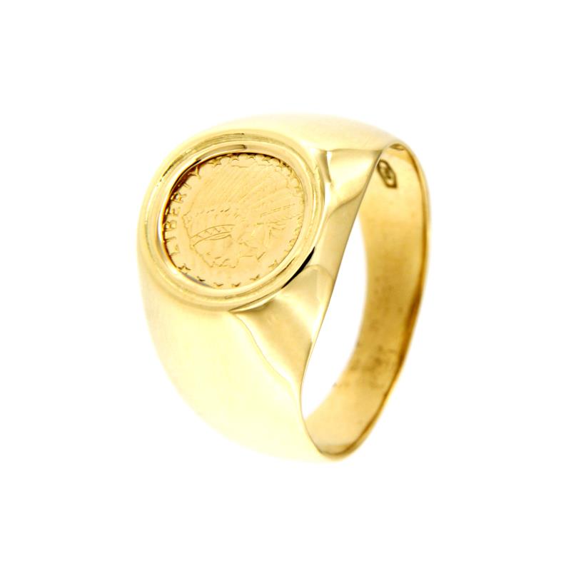 ANELLO ORO GIALLO 750/1000 DOLLARO - MIS.17 - 