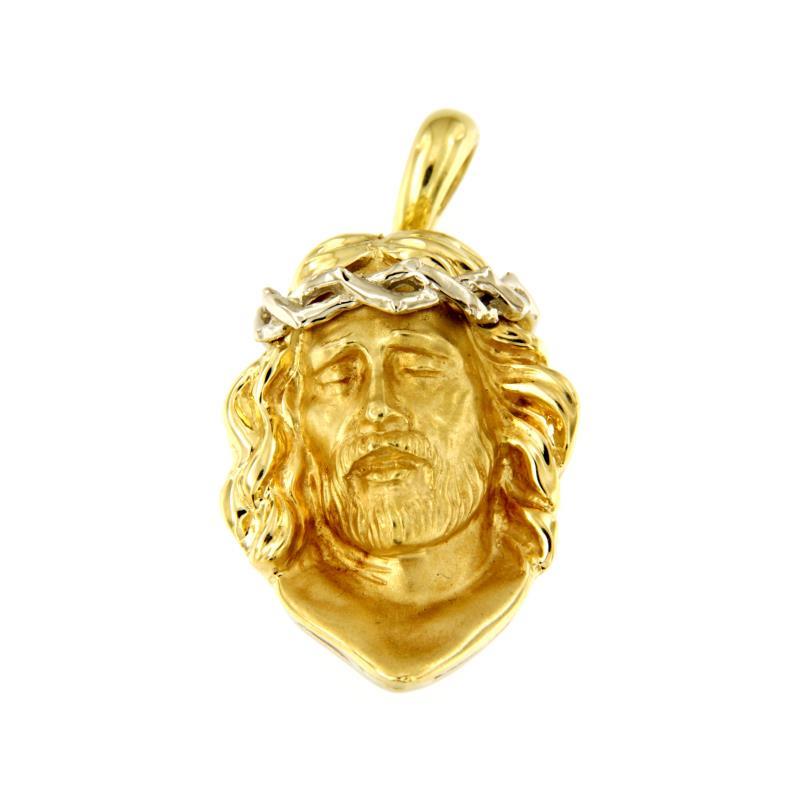 CHIMENTO - CIONDOLO - DUE ORI 750/1000  - VOLTO DI CRISTO - CHIMENTO