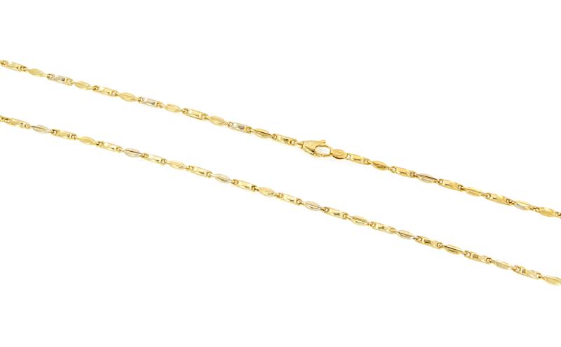 CATENA DUE ORI 750/1000 MAGLIA A SEGMENTI - CM. 50 - 