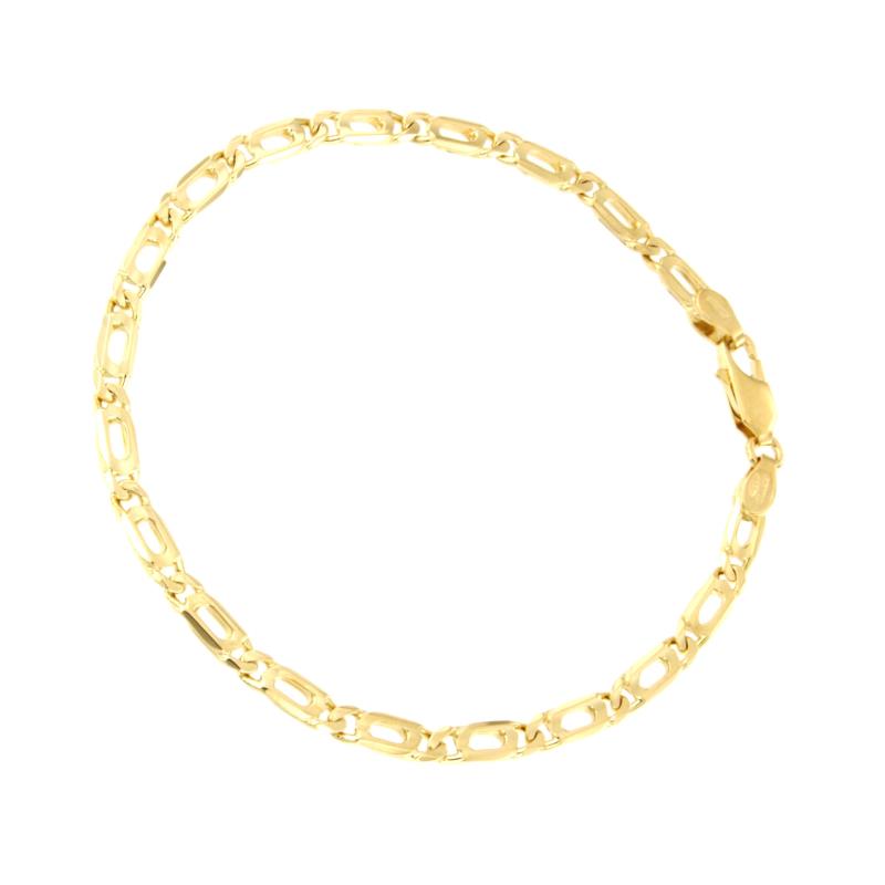 BRACCIALE ORO GIALLO 750/1000 MAGLIA GRUMETTA DOPPIA - CM. 20.2 - 