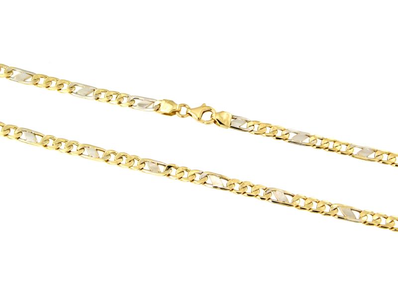 CATENA DUE ORI 750/1000 MAGLIA 3+1 - CM. 50.5 - 