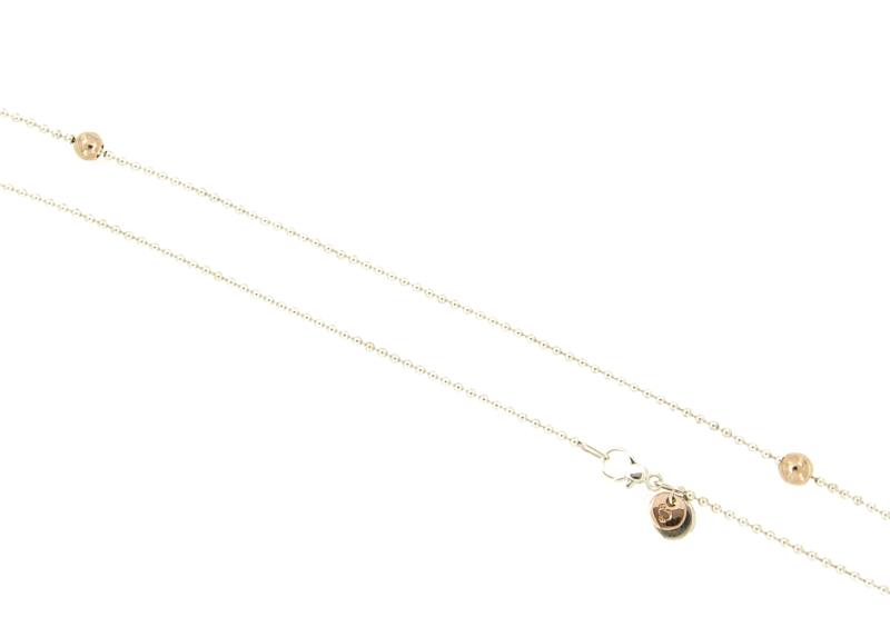 DODO - COLLANA - ARGENTO 925/1000 E ORO ROSA 375/1000 - CM. 91 - DODO