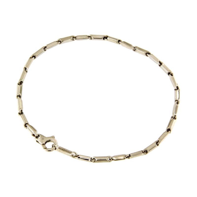 CHIMENTO - BRACCIALE - ORO BIANCO 750/1000 - MAGLIA BAMBOO - CM. 19 - CHIMENTO