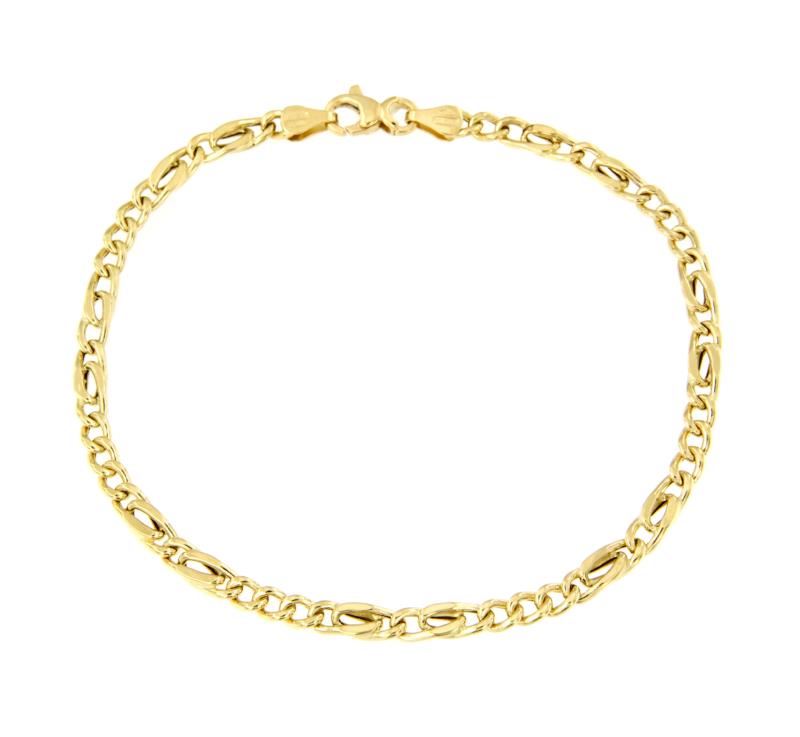 BRACCIALE ORO GIALLO 750/1000 MAGLIA 3+2 - CM 20.5 - 