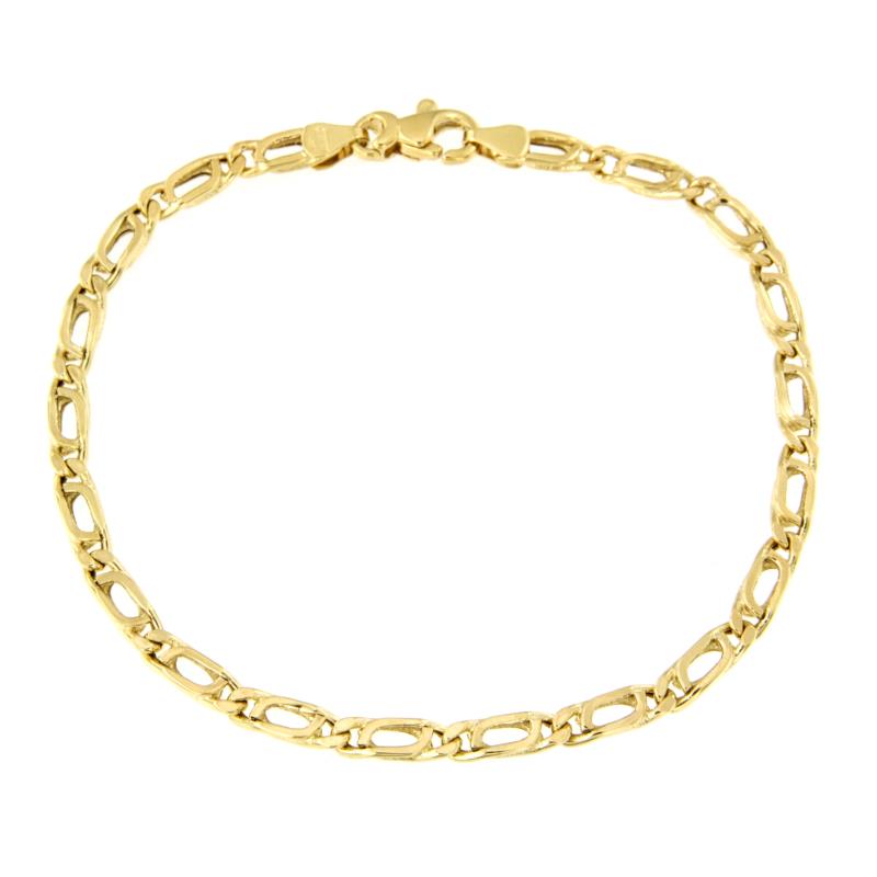 BRACCIALE ORO GIALLO 750/1000 MAGLIA GRUMETTA DOPPIA - CM 20 - 