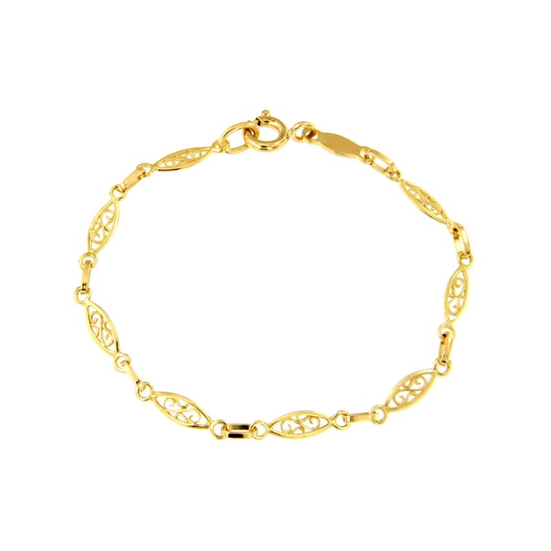 BRACCIALE ORO GIALLO 750/1000 MAGLIA TRAFORATA - CM. 14 - 