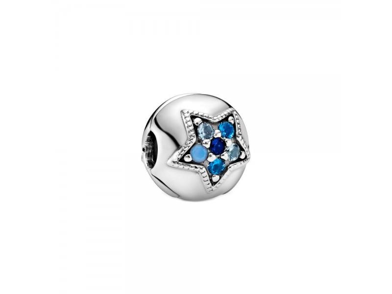 PANDORA - CHARM - ARGENTO 925/1000 - MOD. STELLA LUMINOSA BLU - PANDORA