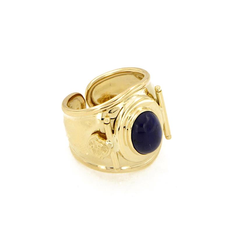 ANELLO ORO GIALLO 750/1000 A SCHIAVA CON LAPIS - MIS. 10.5 - 