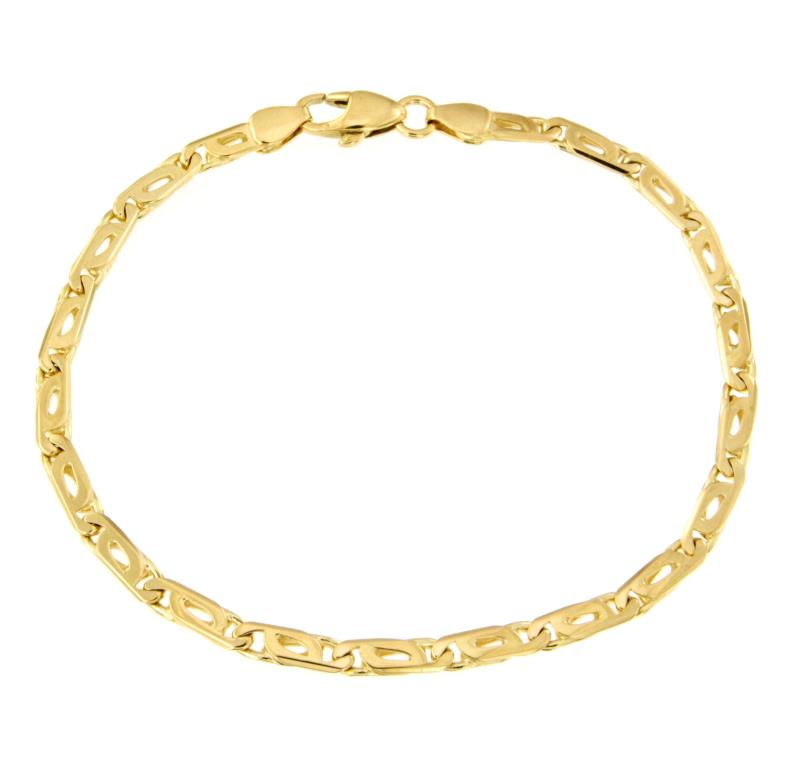 BRACCIALE ORO GIALLO 750/1000 MAGLIA GRUMETTA DOPPIA - CM 20 - 