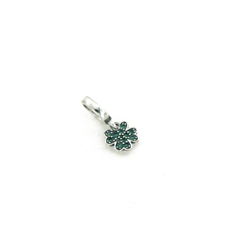 PANDORA - CHARM - ARGENTO 925/1000 - MOD. QUADRIFOGLIO VERDE PICCOLO - PANDORA