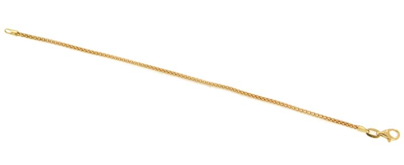 BRACCIALE ORO ROSA 750/1000 MAGLIA TUBOLARE - CM. 17.5 - 