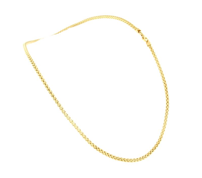 COLLANA ORO GIALLO 750/1000 - MAGLIA TUBOLARE - CM 46 - 