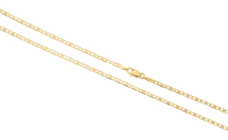 CATENA TRE ORI 750/1000 MAGLIA VALENTINO - CM. 60 - 