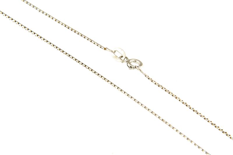 CATENINA ORO BIANCO 750/1000 MAGLIA TIPO VENETA SEMI-RIGIDA - CM. 45 - 