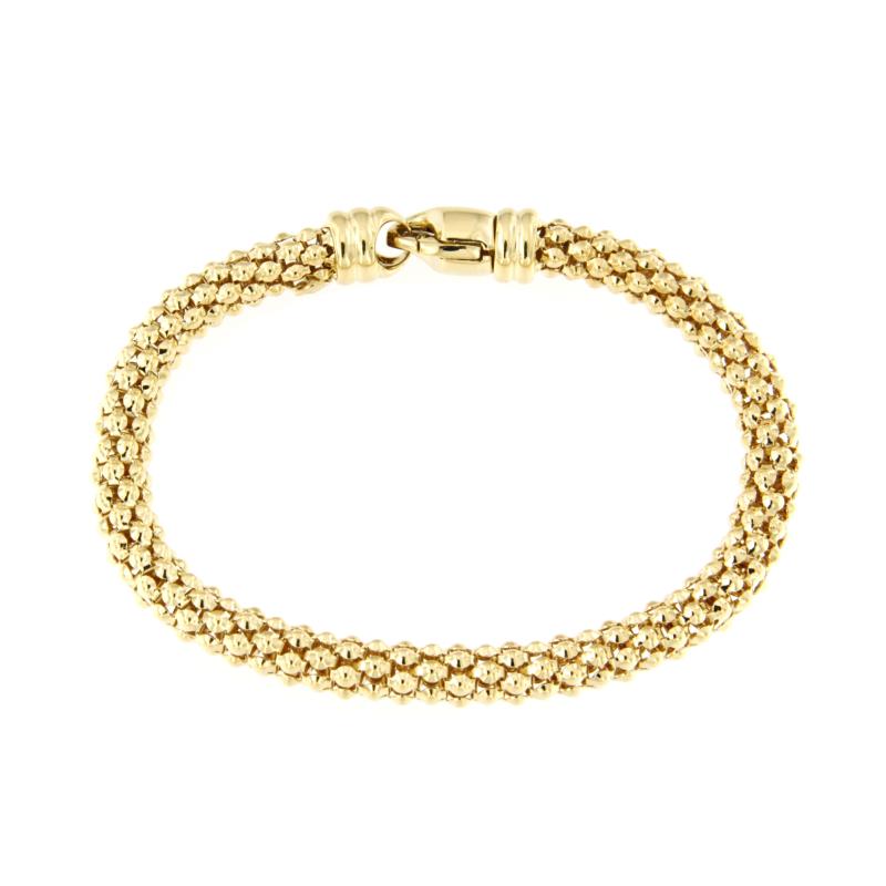 BRACCIALE ORO GIALLO 750/1000 MAGLIA TUBOLARE - CM. 19 - 