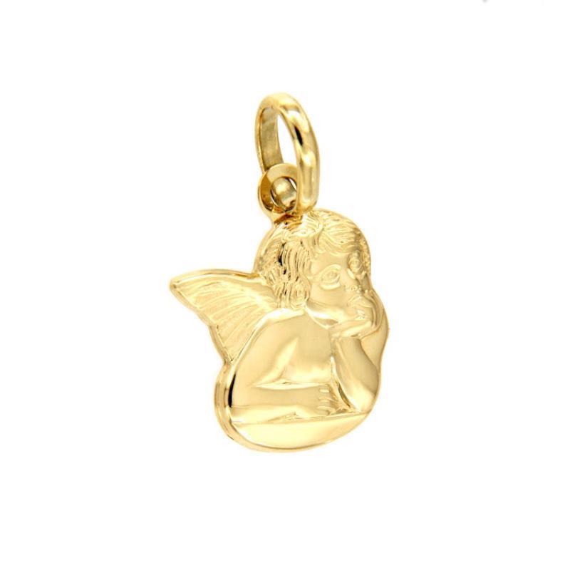 MEDAGLIETTA RELIGIOSA ORO GIALLO 750/1000 ANGIOLETTO - 