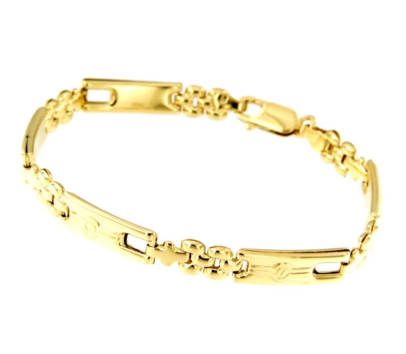 BRACCIALE ORO GIALLO 750/1000 MAGLIA A SEGMENTI - CM. 19.5 - 