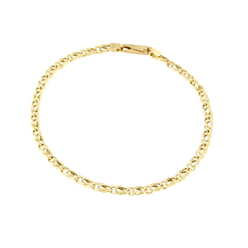 BRACCIALE ORO GIALLO 750/1000 MAGLIA GRUMETTA DOPPIA - CM. 20 - 