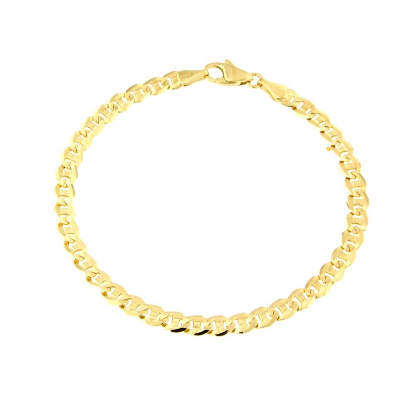 BRACCIALE ORO GIALLO 750/1000 MAGLIA GRUMETTA CON TRAVERSINO -  CM. 20 - 