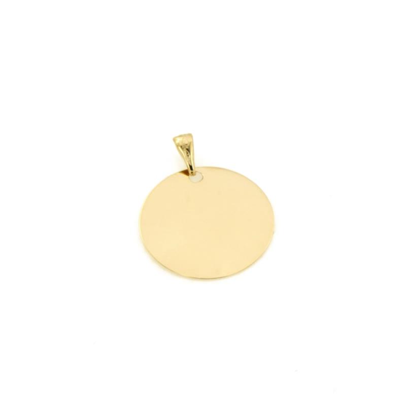 MEDAGLIA ORO GIALLO 750/1000 TONDA LISCIA - 