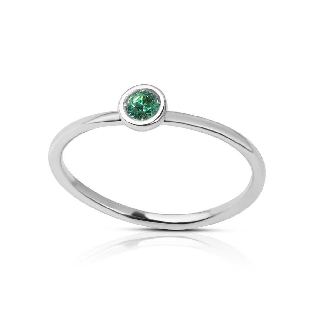 GIOIA - ANELLO ORO BIANCO CON SMERALDO - LAURENZA GIOIELLI