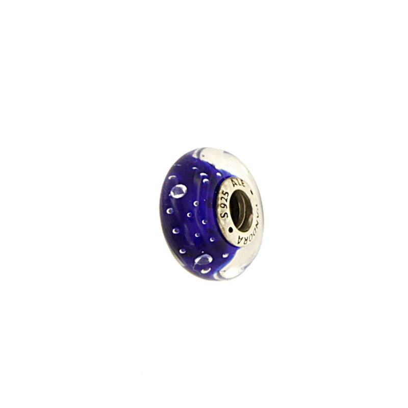 PANDORA - CHARM - ARGENTO 925/1000 - MOD. VETRO DI MURANO BLU - PANDORA