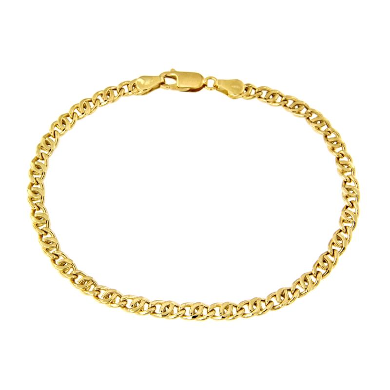 BRACCIALE ORO GIALLO 750/1000 MAGLIA GRUMETTA DOPPIA - CM 20 - 