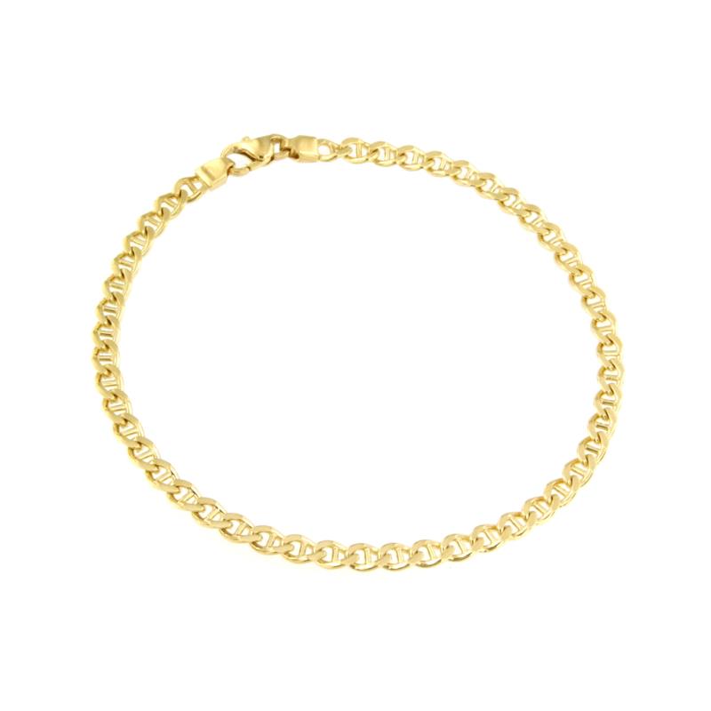 BRACCIALE ORO GIALLO 750/1000 MAGLIA GRUMETTA CON TRAVERSINO - CM. 20 - 