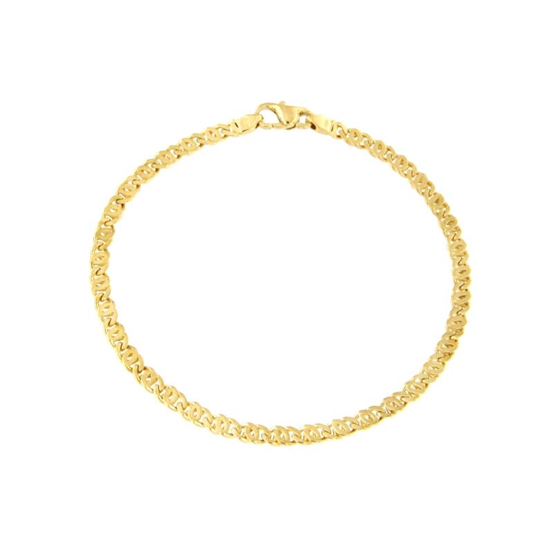 BRACCIALE ORO GIALLO 750/1000 MAGLIA GRUMETTA DOPPIA - CM. 18 - 