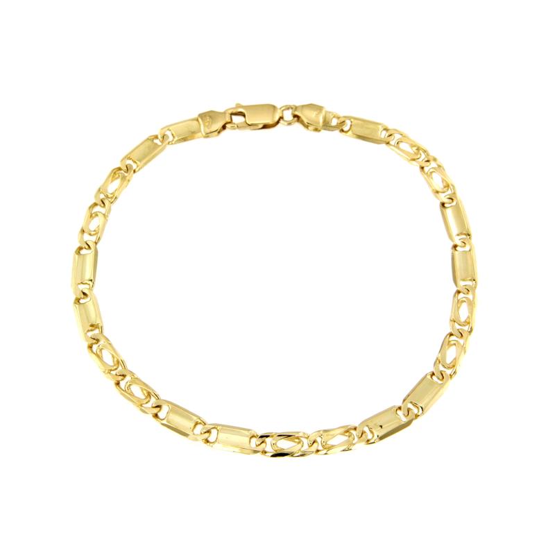 BRACCIALE ORO GIALLO 750/1000 MAGLIA 2+2 - CM 21 - 