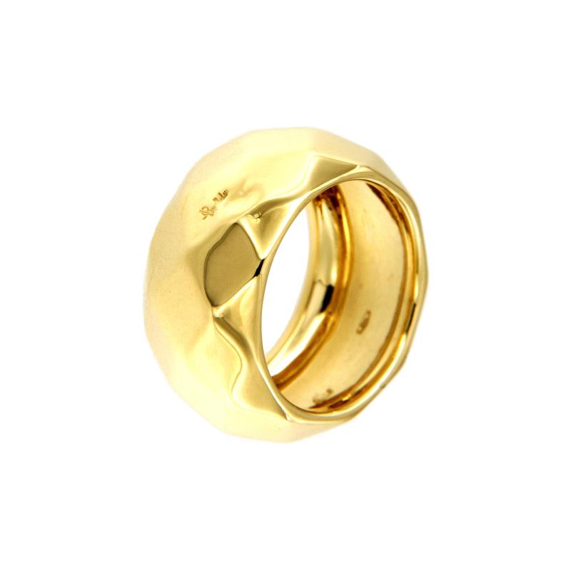 POMELLATO - ANELLO - ORO GIALLO 750/1000 - FASCIONE MARTELLATO - MIS. 13  - POMELLATO