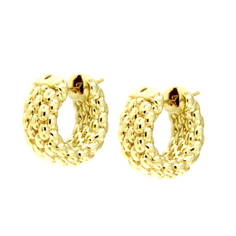 FOPE - COPPIA ORECCHINI - ORO GIALLO 750/1000 - CERCHI - FOPE