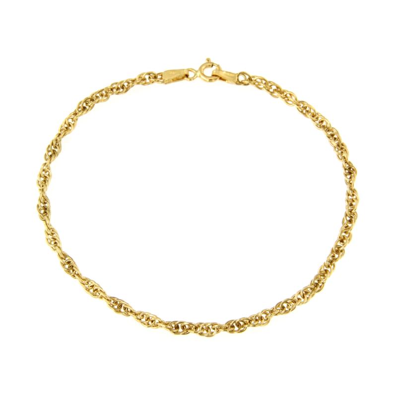 BRACCIALE ORO GIALLO 750/1000 MAGLIA TIPO TRECCIA - CM 19 - 